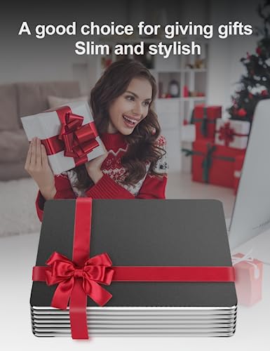 Vaydeer Hard Metal Aluminum Mouse Pad Clear Modern Smooth Magic Ultra Thin Double Side Design Mouse Mat Waterproof Fast and Accurate Control Compatible for Gaming and Office, Black, 9.05X7.08 Inch - color: Black, size: 9.1L x 7.1W inches
