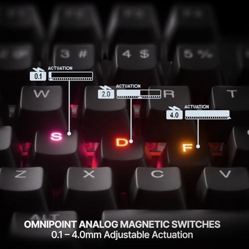 SteelSeries Apex Pro TKL Gen 3 Gaming Keyboard - OmniPoint 3.0 Analog Magnetic Switches, Quickset Auto-Presets (Rapid Trigger, Rapid Tap/SOCD, Protection Mode), OLED, RGB, PBT Keycaps, 2.4G+BT, Black - color: Black, size: Pro TKL, style: Gen 3 Wireless