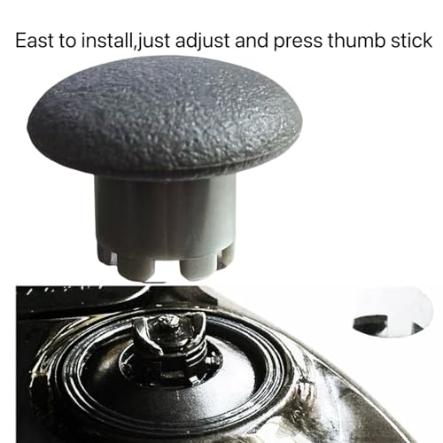 12 in 1 Interchangeable Thumbsticks & Metal Back Paddles Replacement Parts for PS5 DualSense Edge Controller, 6 Silicone Analog Joystick Caps, 4 Paddles Trigger Buttons,2 Snap Rings (Gray) - color: Gray