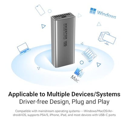 USB C to Ethernet Adapter Plug and Play 10Gb RJ45 Network Card | (Thunderbolt 5/4/3 USB4 Compatible) Aluminum Cooling Case, Fanless Silent, Realtek RTL8159, ~9.7Gb on Windows, ~6Gb on macOS - color: USB C to 10Gb RJ45