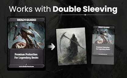 (Grim Reaper) 100% Hand-Drawn 100ct Textured Matte TCG/MTG Card Art Sleeves by Realm Guard - style: Graphene
