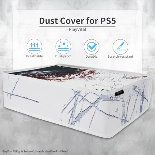 PlayVital Nylon Horizontal Dust Cover for ps5, Soft Neat Lining Dust Guard, Anti Scratch Waterproof Cover Sleeve for ps5 Console Digital Edition & Disc Edition - Clown Hahaha - color: Clown Hahaha