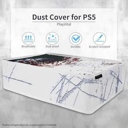 PlayVital Nylon Horizontal Dust Cover for ps5, Soft Neat Lining Dust Guard, Anti Scratch Waterproof Cover Sleeve for ps5 Console Digital Edition & Disc Edition - Clown Hahaha - color: Clown Hahaha