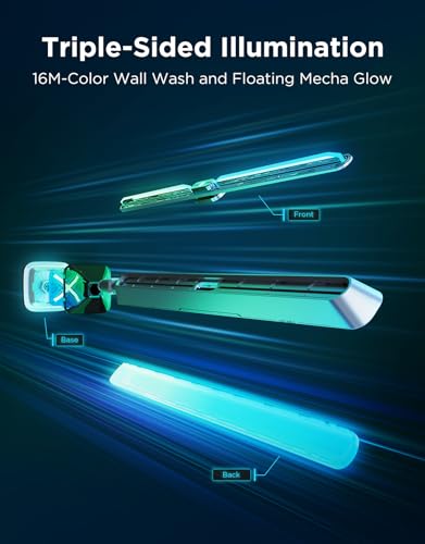 Govee Gaming Light Bars Pro,16-Inch Smart RGBIC Wi-Fi LED Game Lights | Upgraded,RGBICIllumination,Triple-Sided,Music Sync & 60+ Scene Modes, Works with Alexa & Google Home, Gaming Room Decor