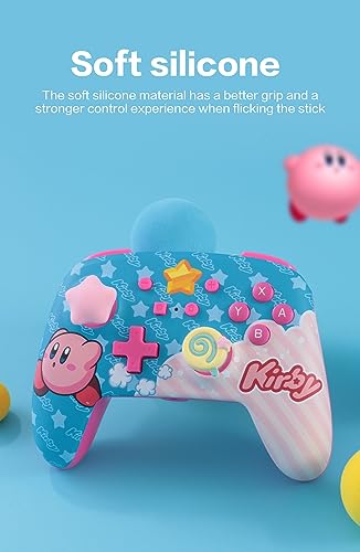 Controller Thumb Grip Caps for Switch Pro, PS5, PS4 & Xbox, Silicone 4 Pack - color: Pink
