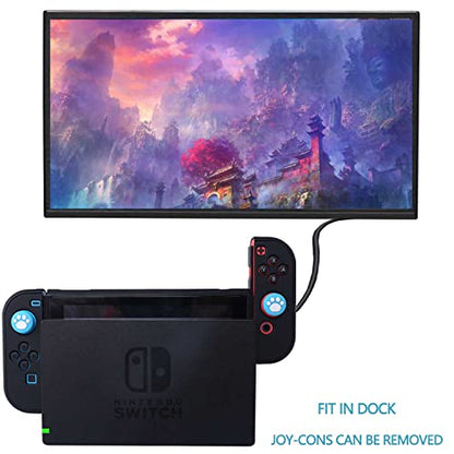 Dockable Case for Nintendo Switch - COMCOOL 3 in 1 Protective Cover Case for Nintendo Switch and Joy-Con Controller with Screen Protector and Thumb grips - Black - color: Black