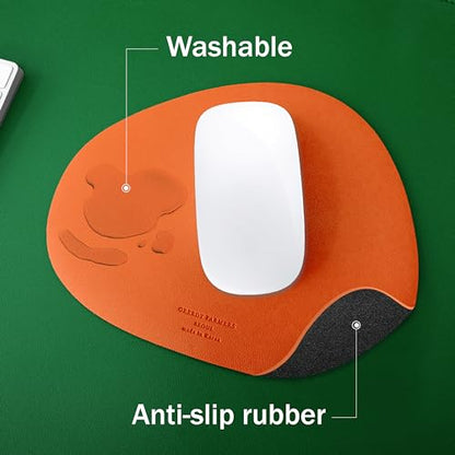 GREEDY FARMERS Mouse pad, Non-Slip Washable Waterproof Computer Mouse pad (Tangerine) - color: Tangerine