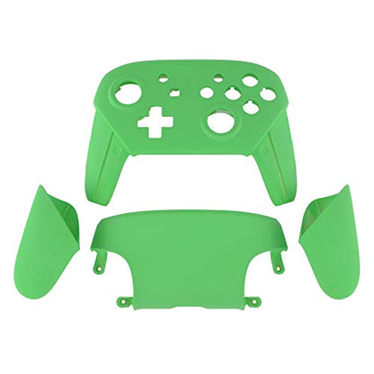 eXtremeRate Green Faceplate Backplate Handles for Nintendo Switch Pro Controller, Soft Touch DIY Replacement Grip Housing Shell Cover for Nintendo Switch Pro - Controller NOT Included - color: Green