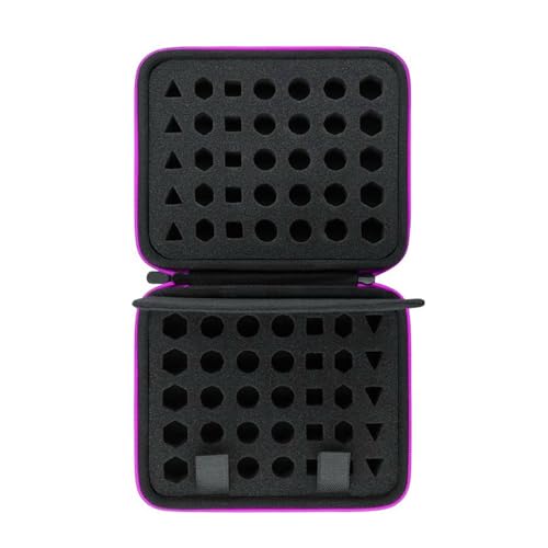 Portable Dices Holder Case Compacts Tabletop Dices Tray and Organizers Case for Games Night and Tournaments Portable Organizers - color: Purple