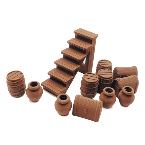 Dungeon Walls Modular DND Terrain Set - 48 Piece Tabletop Role-Playing Scenery - 28mm Scale, Includes Walls & Accessories - Perfect for Dungeons & Dragons, Pathfinder, & RPG Tabletop Games