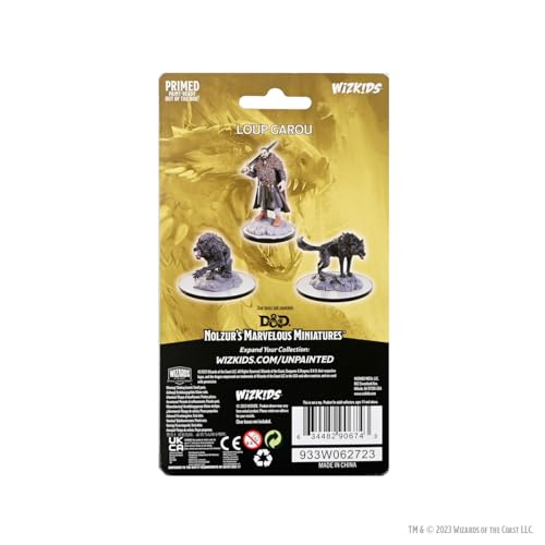 WizKids D&D Nolzur's Marvelous Miniatures: Loup Garou Dungeons and Dragons Unpainted Miniatures - style: Loup Garou