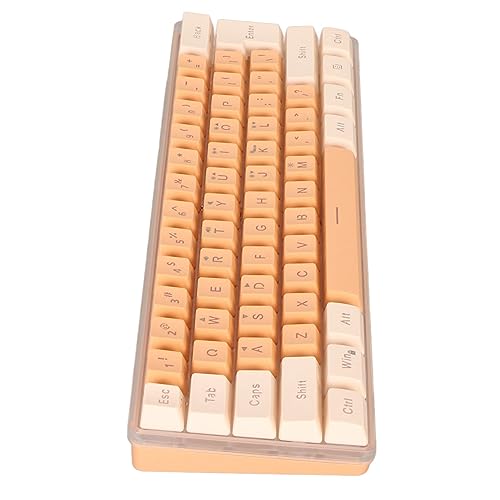 ZJchao Mini Keyboard, Gaming Keyboard 60 Percent 61 Keys Keyboard Wired Gaming Keyboard RGB Imitated Mechanical Compact for Typist (Yellow Orange) - size: Yellow Orange