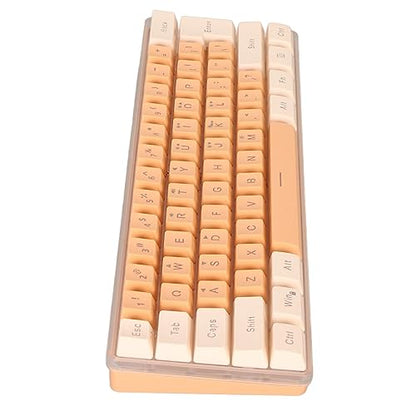 ZJchao Mini Keyboard, Gaming Keyboard 60 Percent 61 Keys Keyboard Wired Gaming Keyboard RGB Imitated Mechanical Compact for Typist (Yellow Orange) - size: Yellow Orange