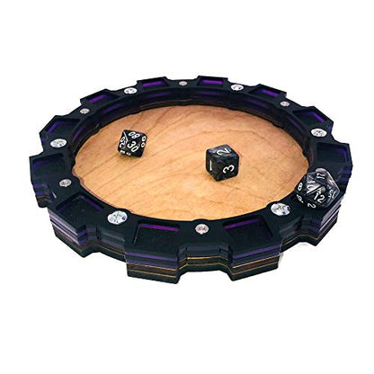 Dice Tray C4Labs Sprocket Design for Gaming, Tabletop, RPG ~ Purple - color: Purple