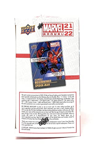UPPER D.E.C.K Marvel Annual 2021-22 Trading Card BLASTER Box [6 Packs]