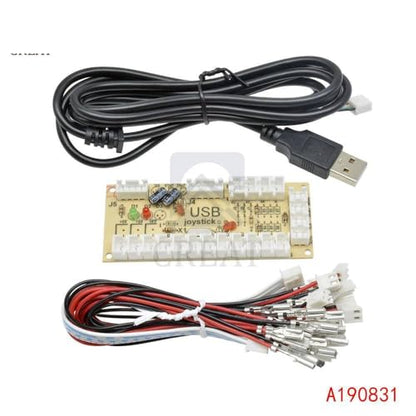 Zero Delay Arcade USB Encoder PC to Joystick Push Buttons Wired Cables for MAME Fight Stick Control Module Board