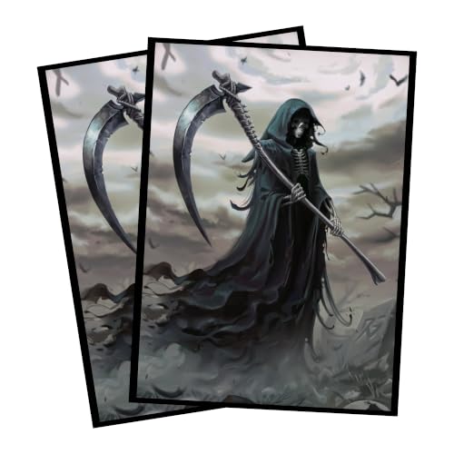 (Grim Reaper) 100% Hand-Drawn 100ct Textured Matte TCG/MTG Card Art Sleeves by Realm Guard - style: Art Sleeves