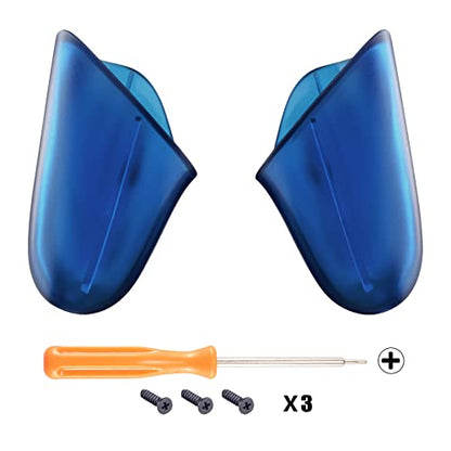eXtremeRate Transparent Blue Replacement Handle Grips for Nintendo Switch Pro Controller, DIY Hand Grip Shell for Nintendo Switch Pro - Controller NOT Included - color: Clear Blue