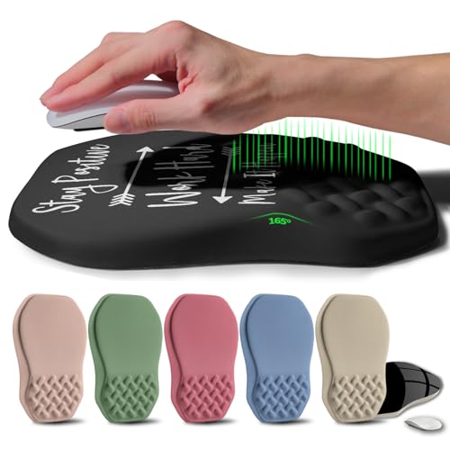 Ergonomic Raised Mouse Pad Wrist Support with Bilateral Slope Memory Foam Mousepad for Wrist Rest and Carpal Tunnel Pain Relief 11.8x7.9〃Inspirational Quotes - color: Inspirational Quotes