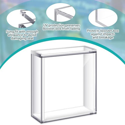 Cinnvoice Acrylic Magnetic Case Booster Box Protective Case Stackable 4mm Thick Magnetic Closure Gifts for Collectors, Cards Not Included(1 Pcs,Booster Bundle (Flat)) - style: Booster Bundle (flat)