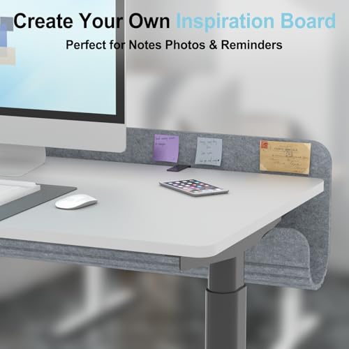 Under Desk Cable Management Tray, 47.2" Felt Cord Organizer with No Drill Clamp or Screw Mount, Hidden Wire Management for Power Strips & Cables, Cable Tray Under Desk for Home Office