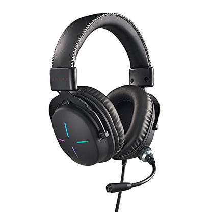 Acer Nitro Gaming Headset II: 50mm Drivers | Retractable Omni-Directional Noise-Canceling Microphone with On-Cable Controls | Over-Ear Design with RGB Lights, (Pack of 1) | 50mm drivers, retractable omni-directional noise canceling microphone, over-ear co