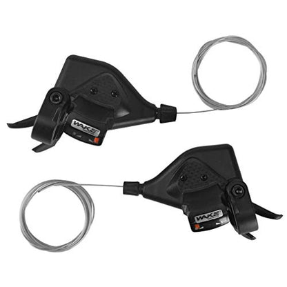 CYSKY Bike Shifter Levers 1 Pair 3x8 Speed Gear Shifter Mountain Bicycle Derailleur with Gear Indicator Right and Left Thumb Shift Levers Combo (3x8 24 Speed) - color: 3x8 24 Speed