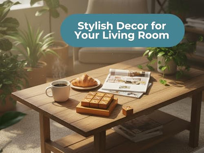 BSIRI Wooden Tic Tac Toe Coffee Table Decor Game Living Room Home Office Decorative Small Desk Bar Top Classic XO Tictactoe Toy Board Travel Size Wood Mini Gifts for Family Games and Gifts for Adults
