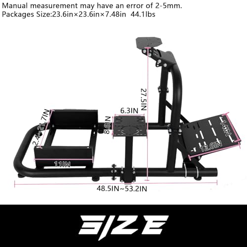 Anman G29 Racing Wheel stand With Double Gear shifter Mount Fits Logitech G25 G27 G920 G923 Foldable Gaming Steering Wheel Stand Support PC PS5 XBOX Without Pedal and Steering Wheel
