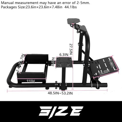 Anman G29 Racing Wheel stand With Double Gear shifter Mount Fits Logitech G25 G27 G920 G923 Foldable Gaming Steering Wheel Stand Support PC PS5 XBOX Without Pedal and Steering Wheel
