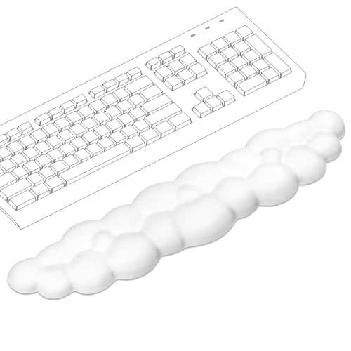 Cloud Wrist Rest Keyboard | Memory Foam, PU Leather, Ergonomically Designed, Typing Comfort and Pain Relief