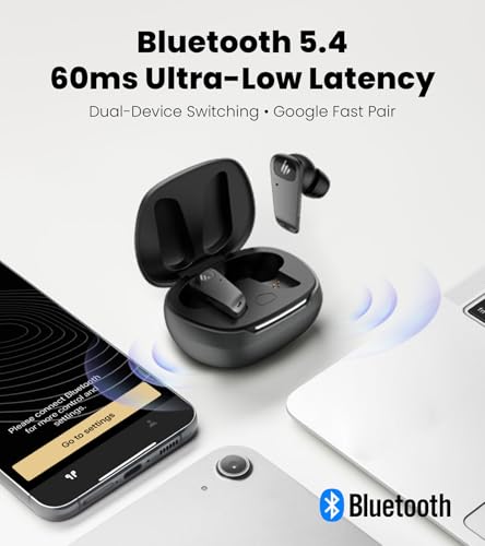 Edifier NeoBuds Planar TWS Earbuds - Hi-Res Wireless, 12mm Planar Magnetic Drivers, Snapdragon Sound, Hybrid ANC, Bluetooth 5.4 Dual Connection, 30H Playtime, Google Fast Pair, 60ms Low Latency