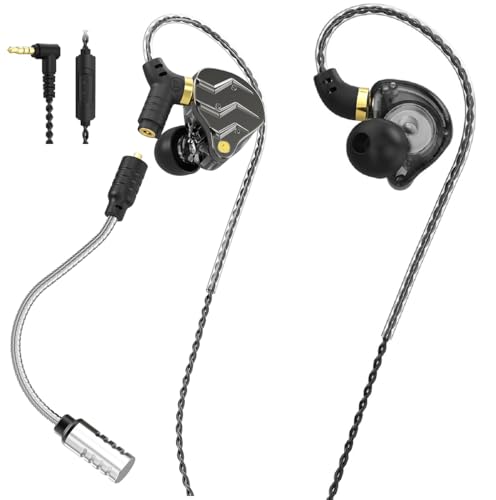 XOX KG01 Professional Gaming Earbuds,Battle Buds,Detachable Microphone, 4D Surround Sound,11mm Dynamic Driver for Mobile Gaming, PlayStation,PC with 3.5mm/Type-c (3.5mm, Black) - color: Black, style: 3.5mm