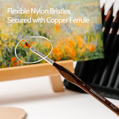 Miniature Paint Brushes Dry Brushes, 20 PCS Model Paint Brushes | Grainer Brushes For Acrylic Oil Watercolor, Detail Paint Brush Dry Brush for Model, Miniature Painting
