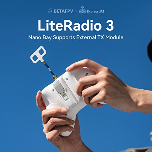 BETAFPV LiteRadio 3 Radio Transmitter for FPV Drone - Mode 2 Frsky D8 | with Nano Bay for External TX Module, Support FPV Simulator Configurator V2 Firmware Update Joystick Calibration for FPV Quad