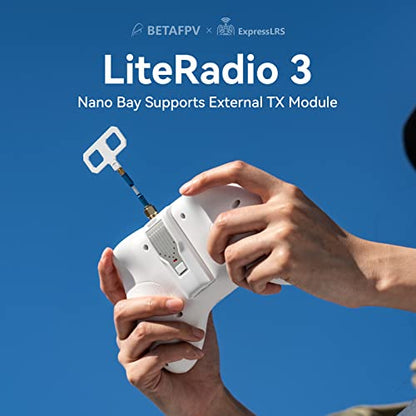 BETAFPV LiteRadio 3 Radio Transmitter for FPV Drone - Mode 2 Frsky D8 | with Nano Bay for External TX Module, Support FPV Simulator Configurator V2 Firmware Update Joystick Calibration for FPV Quad