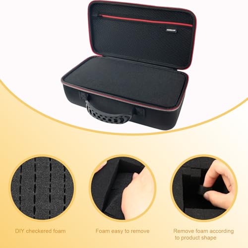 Hard Storage Case with Customizable Foam Insert - Protective EVA Case for Cameras, Gaming Consoles, Precision Instruments and Stethoscopes