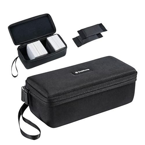 caseling Hard Card Case for 600+ Trading Cards, Collectible Game Holder | Premium EVA hard shell case holds over 600 trading cards with 5 adjustable dividers for custom organization - size: Small