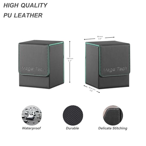 Mage Tech Adventurer [Apprentice] Modular Deck Box - Holds 99 Double-Sleeved Cards - Ultra-Rugged, Expandable Design - MTG PTCG LOR OPCG & More - Black/Green - color: 2. Veil (Black/Green), style: 1. Apprentice