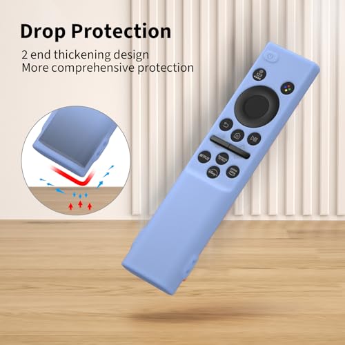Hi Color Remote Cover for Samsung BN59-01388 BN59-01393 Silicone Remote Case Protective Sleeve (Glow Blue) - color: glow blue