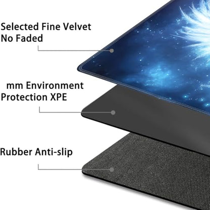 for MTG Game Playmat - 24 x 14 inches with Dices and Storage Bags, Non-Slip Base for TCG and Board Game Card Mats, Trading Card Games Mat, White Phoenix Pattern Collectible Card Playmats - color: Jv-playmat-p7-1-d100
