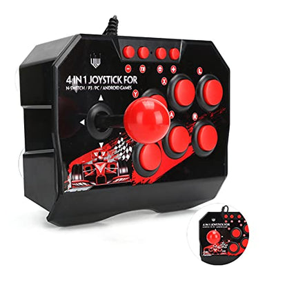 Arcade Fight Stick, Wired Arcade Joystick Arcade Fight Stick Portable Arcade Fight Stick Wired Arcade Joystick Arcade Games Accessories for Switch PC PS3 Arcade Fight Stick