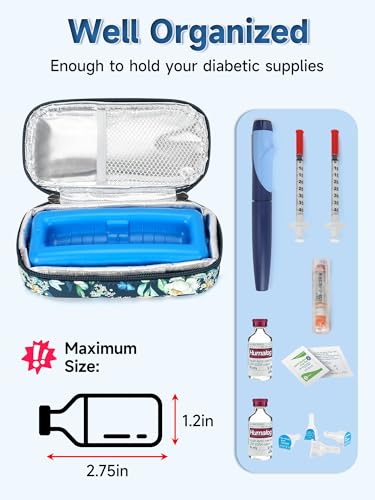 YOUSHARES Peptide Vials Cooler Travel Case - TSA Approved | Diabetic Insulin Vial Cooling Bag , Protective Ice Brick, Refrigerated Diabetes Supplies Organizer,GLP-1 Medication Storage - color: 01_camellia