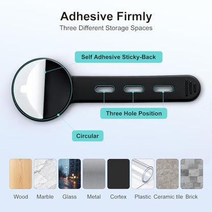 Silicone Self Adhesive Under Desk Cable Management 12Pcs | Adjustable, Elastic, Cord Organizers for Computer, TV, Machine Wires in Homes, Offices, Schools, Classrooms and Factories