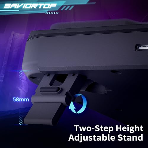 Brook Saviortop Gaming Laptop Cooling Pad – High-Speed 3500 RPM Laptop Cooler with Turbo Fan, RGB Cooling Stand for 10-19 Inch Laptops, Touch Control, USB-C Hub, Adjustable Height, Quiet Cooling Fan