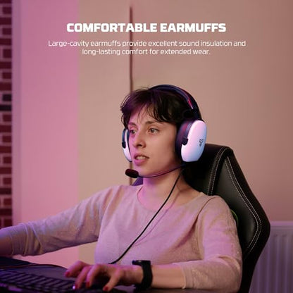 FANTECH Carbon MH92 Multi-Platform Gaming Headset with Noise Cancelling Microphone, 3.5mm Wired, Adjustable Steel Headband for PC, PS4, PS5, Switch, Xbox - Carbon Noise Reduction Technology