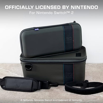 Turtle Beach PlayTrek Hard Shell 2-in-1 Travel Case, Nintendo Switch 2 | Licensed for Switch 2, Lite, OLED, Carrying Case, 12 Game Card Holder, Cover, Accessory Storage, Protection, Charcoal Black - style: 2-in-1