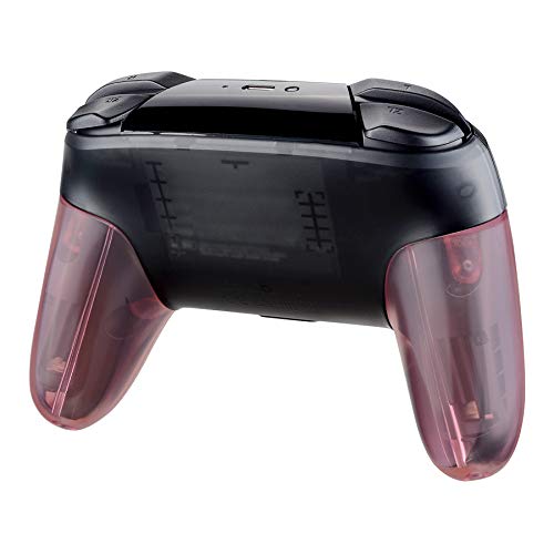 eXtremeRate Cherry Pink Replacement Handle Grips for Nintendo Switch Pro Controller, DIY Hand Grip Shell for Nintendo Switch Pro - Controller NOT Included - color: Clear Cherry Pink