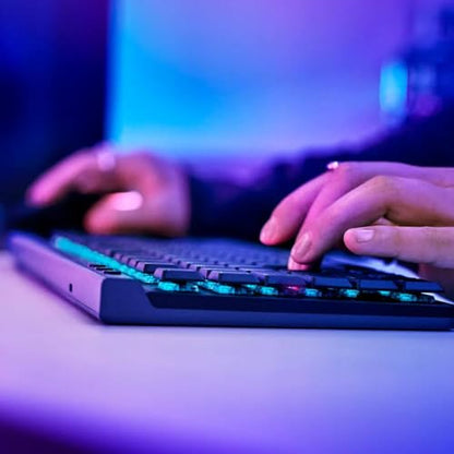 Logitech G515 Lightspeed TKL Wireless Gaming Keyboard (Tactile) - Black | LIGHTSPEED, low profile gaming, LIGHTSYNC RGB, thin tenkeyless design, PBT keycaps, mechanical switches - color: Black, style: Wireless