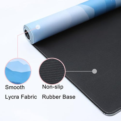 Desk Mat Pad,Large XXL Extended Mouse Pad Mat for Desktop Keyboard | 35''×15.6'' XXL Extended Gaming Mouse Pad with Non-slip Base Desk Matt Mousepad for Computer,Office,Keyboard and Laptop - color: B2-Vector Mountain